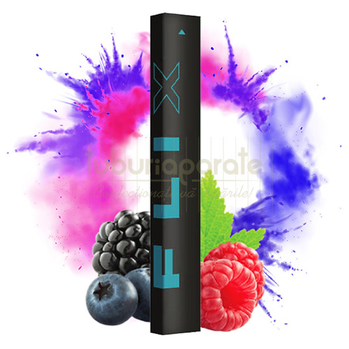 Mini narghilea de unica folosinta cu 400 de pufuri aroma de fructe de padure FLIX Blue Razz